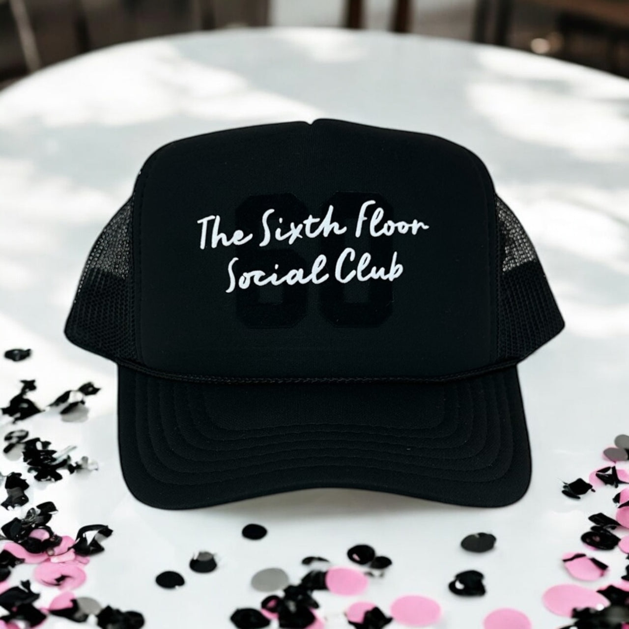 6th Floor Social Club (60s)- Black Trucker Hat