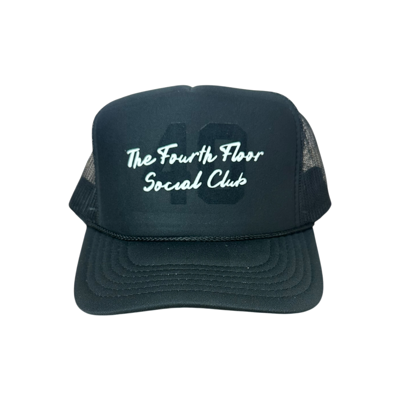 4th Floor Social Club (40s)- Black Trucker Hat