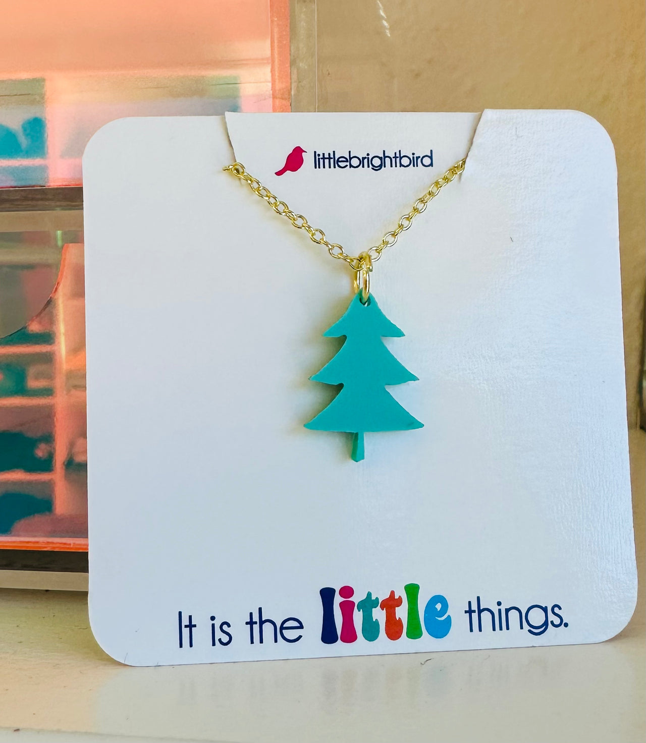 Acrylic Mini Tree - Turqoiuse