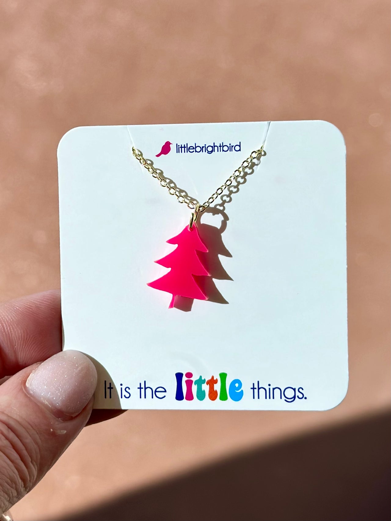 Acrylic Mini Tree -Solid Hot Pink