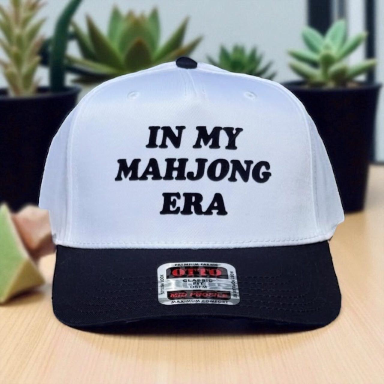 In my Mahjong Era - White/Navy Classic Fit Hat