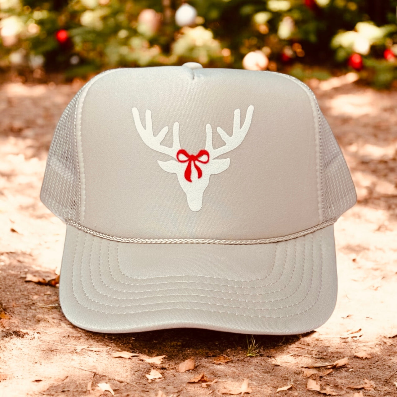 Christmas Deer - Khaki Trucker