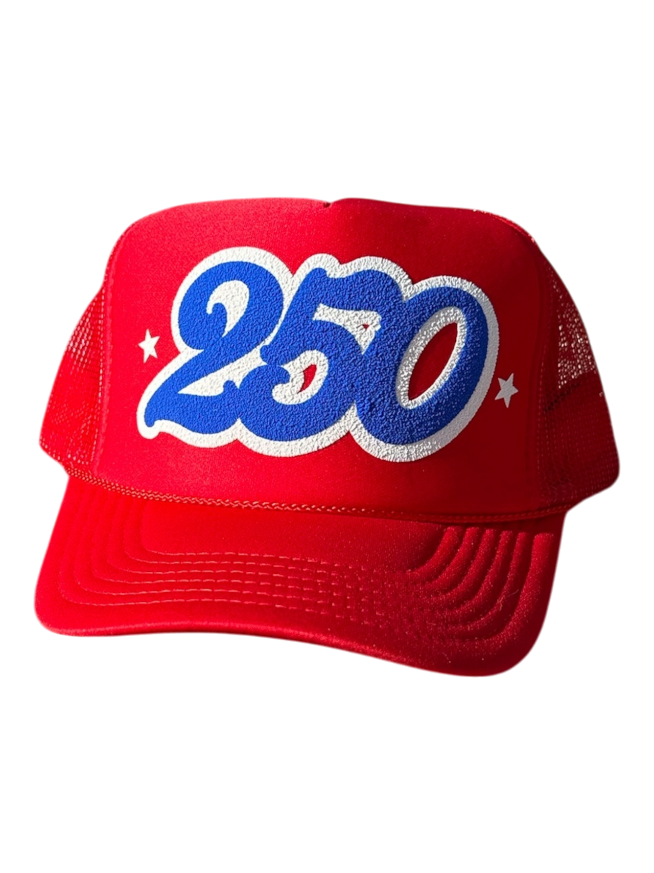 250 (double puff) - Red Trucker Hat