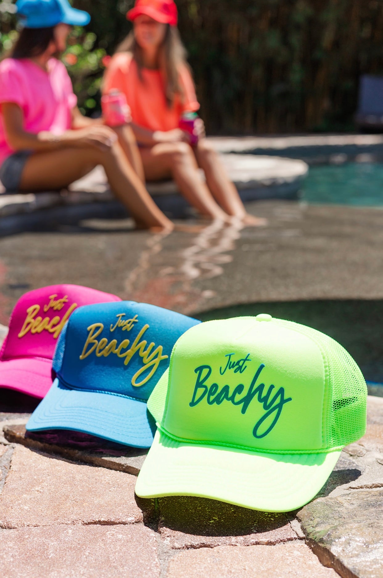 'Just Beachy' Surf Blue Trucker Hat