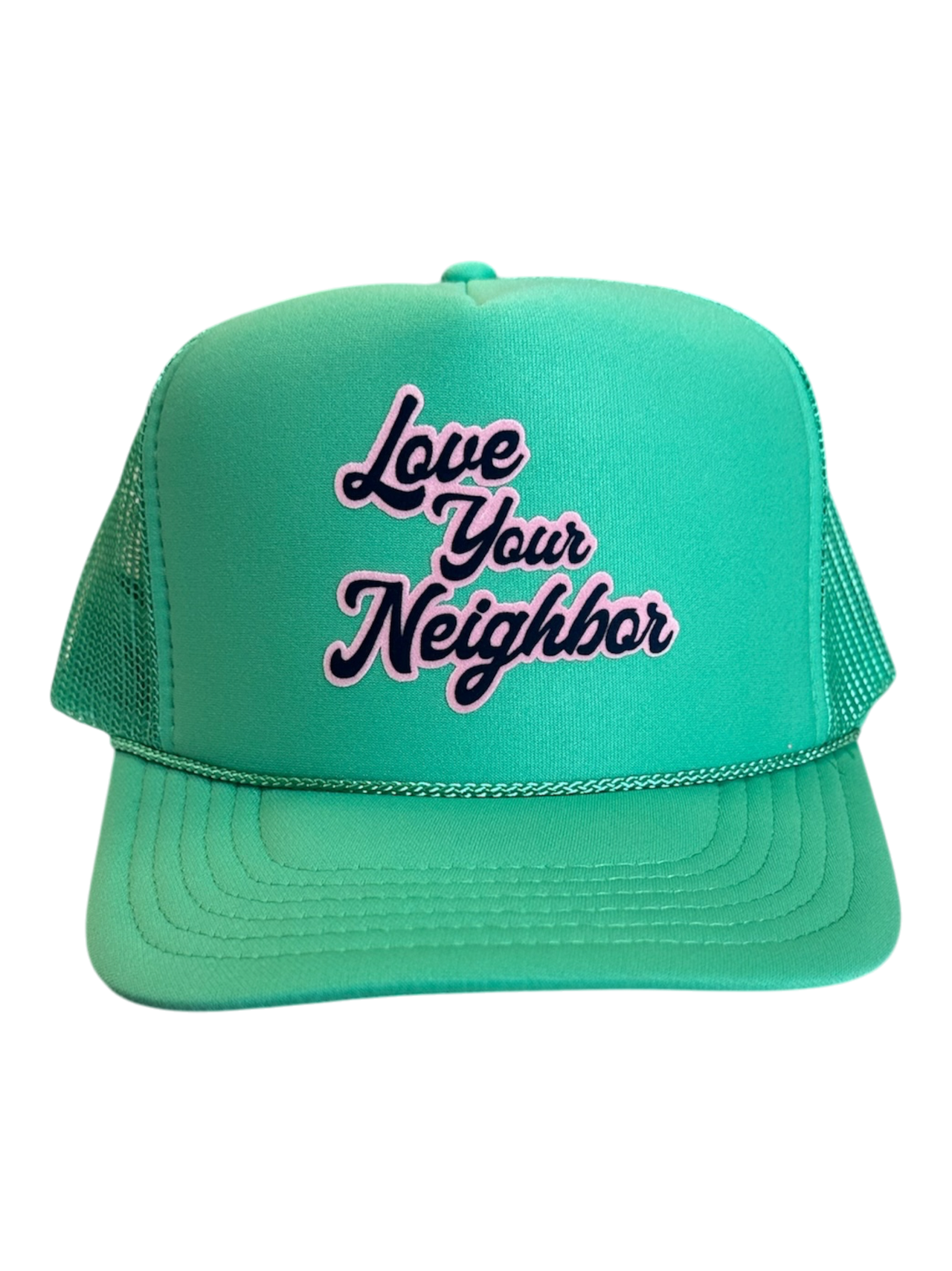 Love Your Neighbor - Cactus Green Trucker Hat