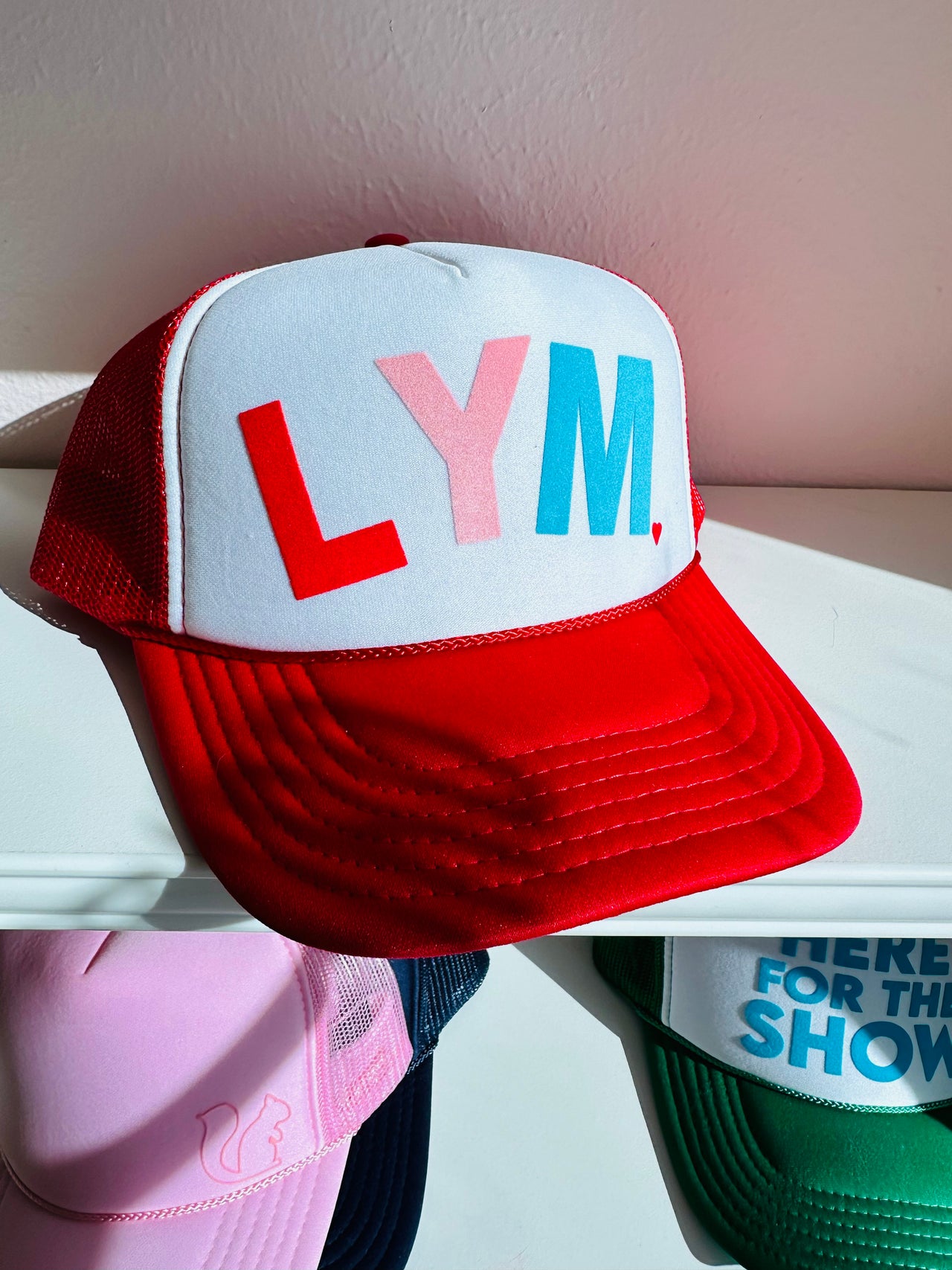 LYM White/Red Trucker