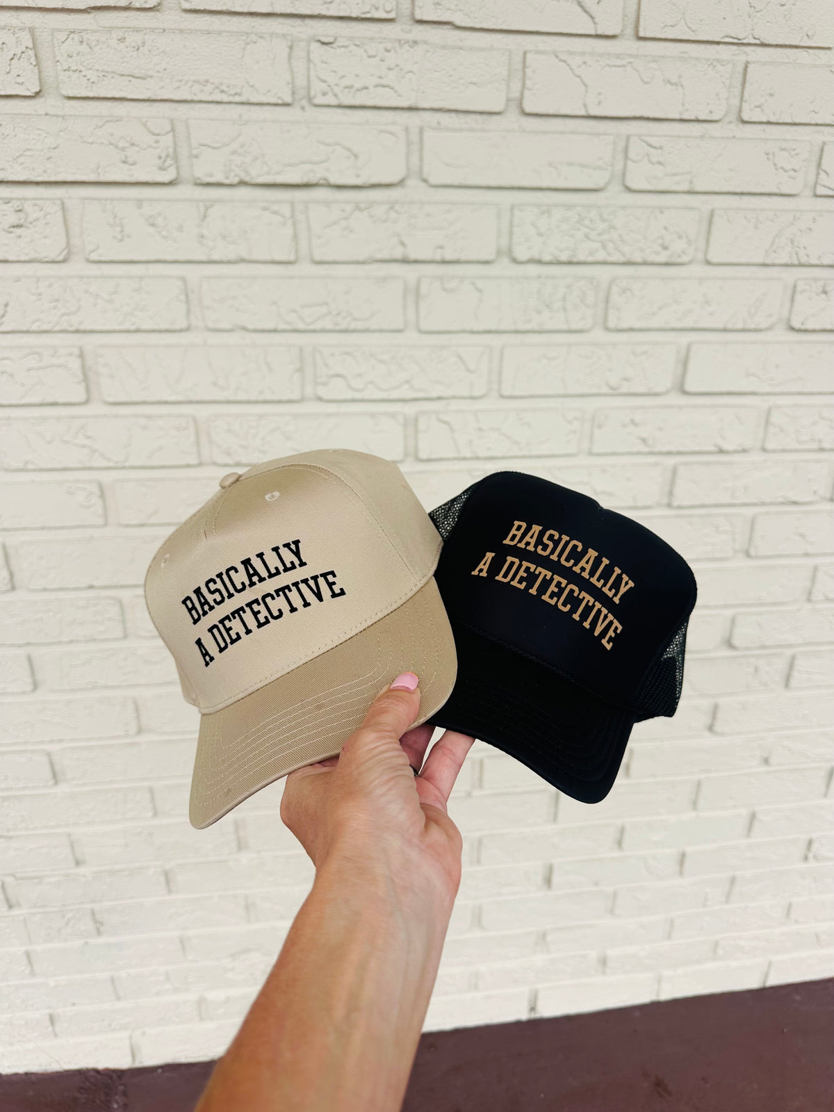 Basically A Detective - Khaki Baseball Hat