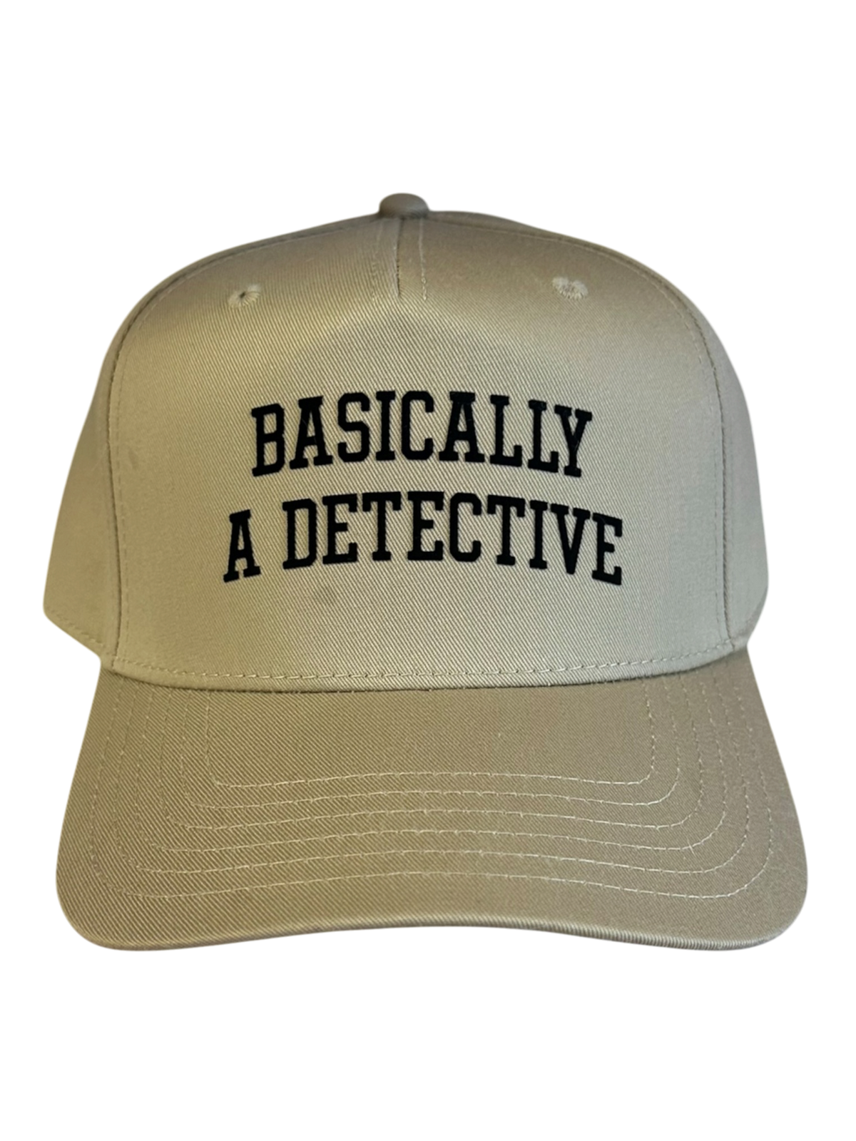 Basically A Detective - Khaki Baseball Hat