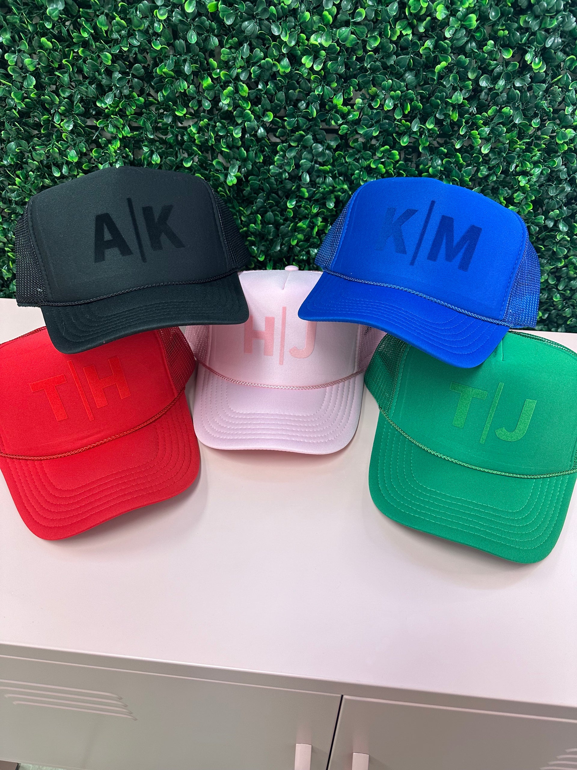 Tonal Monogram - Red Trucker