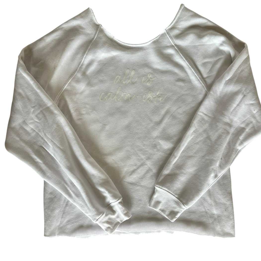 All is Calm-ish - Tonal Bone 'Hand-Cut' Sweatshirt