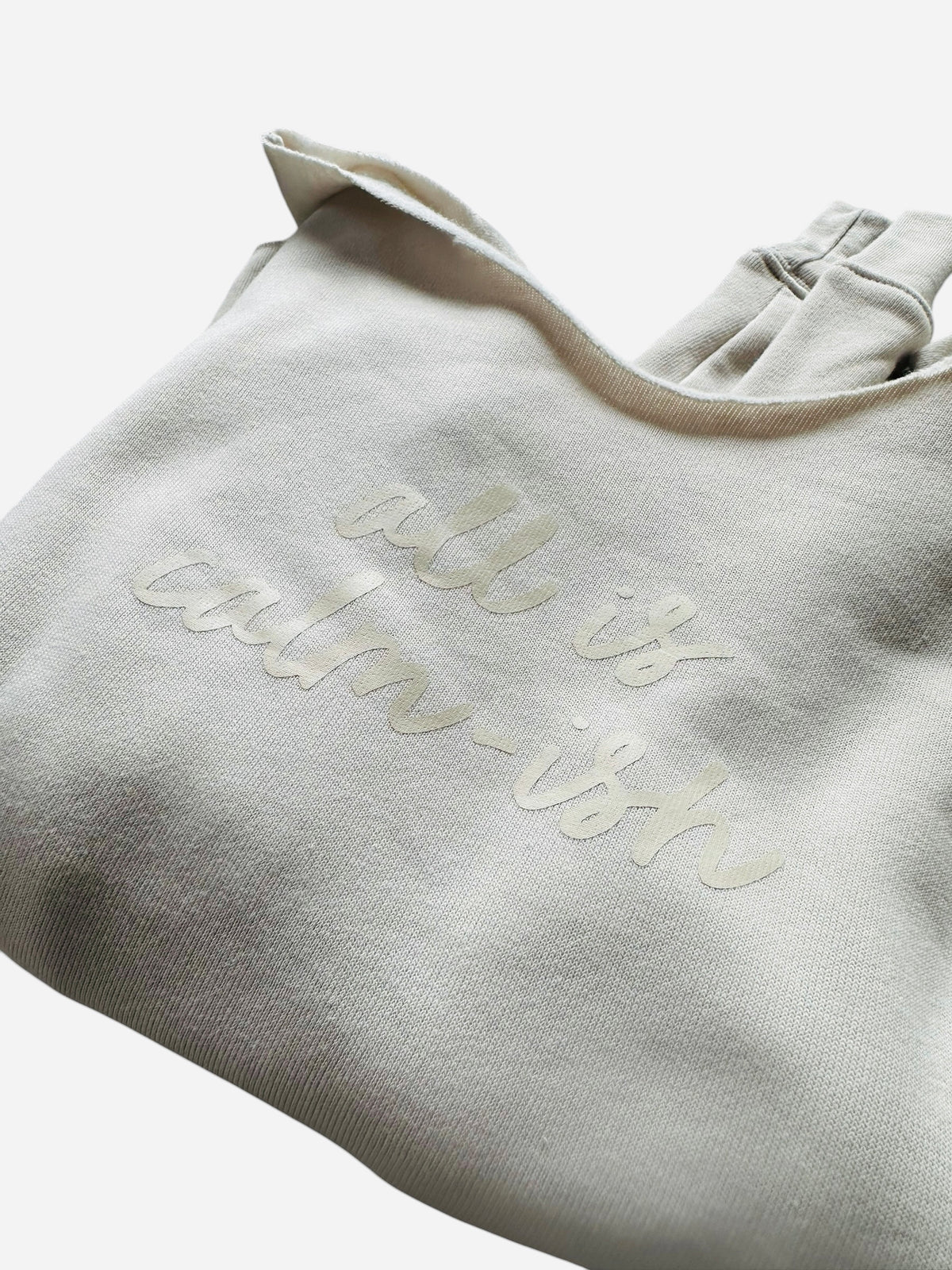 All is Calm-ish - Tonal Bone 'Hand-Cut' Sweatshirt