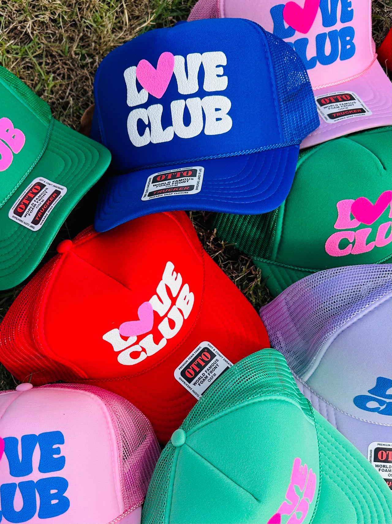 Love Club (puff) - Cactus Green Trucker Hat