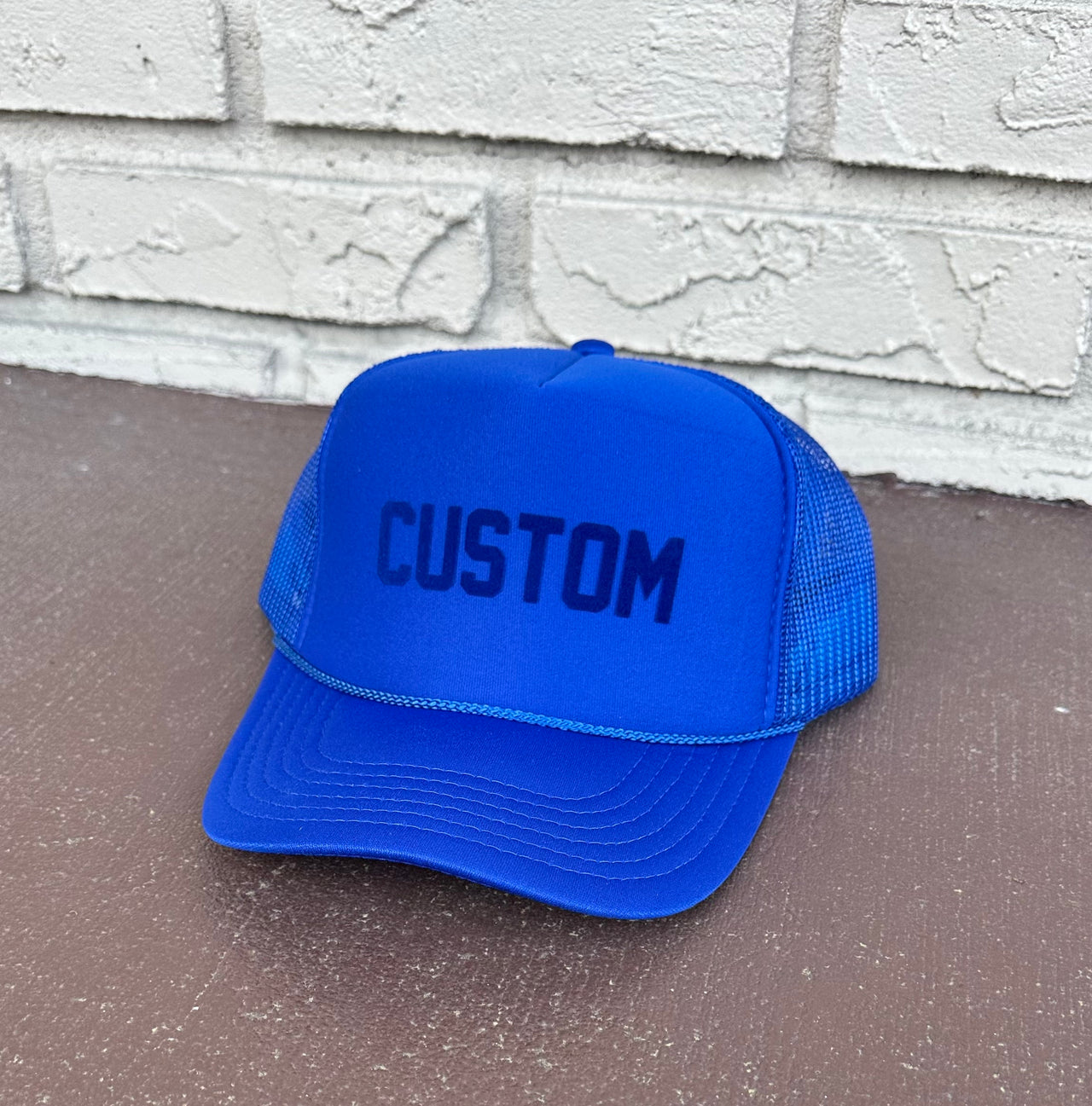 CUSTOM - Royal Blue Tonal Trucker Hat