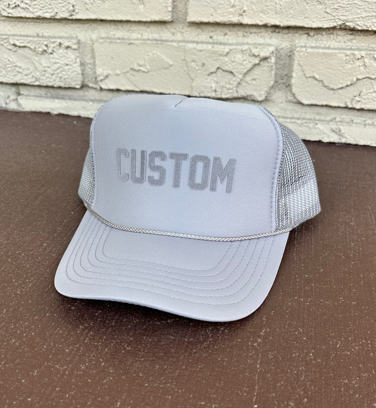 CUSTOM - Gray Tonal Trucker Hat