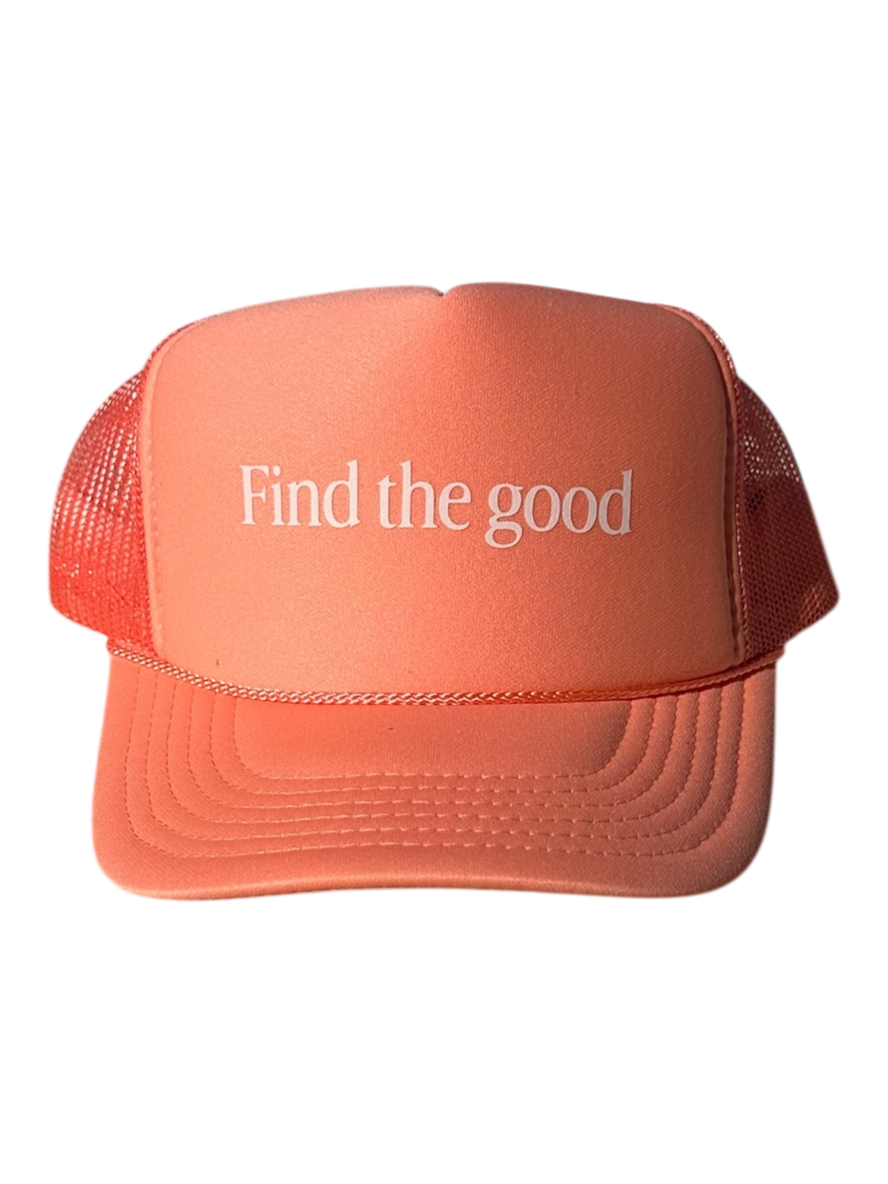 Find the good (light coral) - Coral Trucker Hat