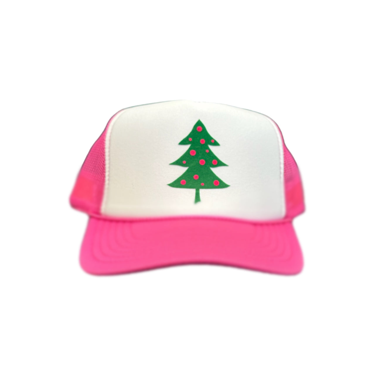 Holiday - Velvet Tree White/Hot Pink Trucker