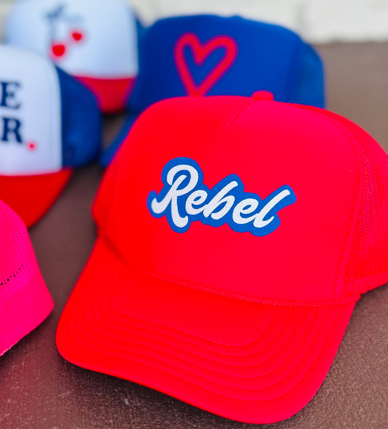 Rebel - Red Trucker Hat