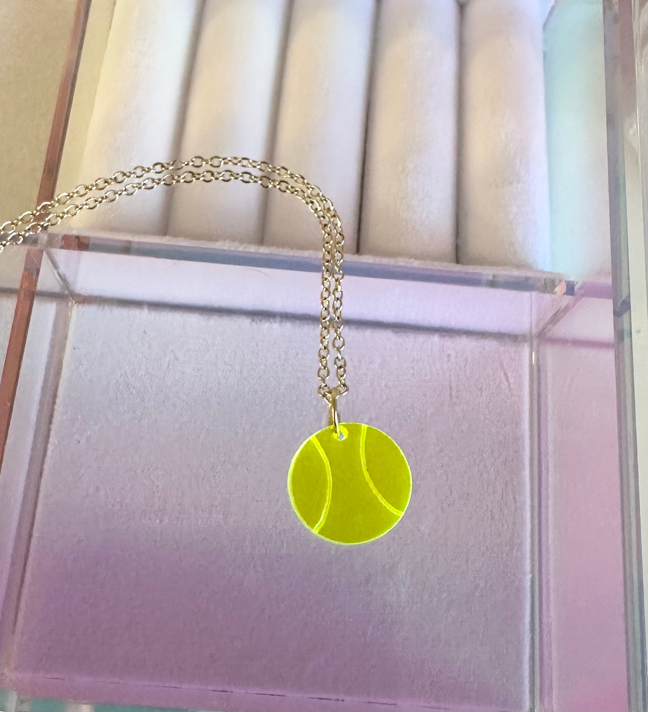 Tennis Acrylic Mini Necklace