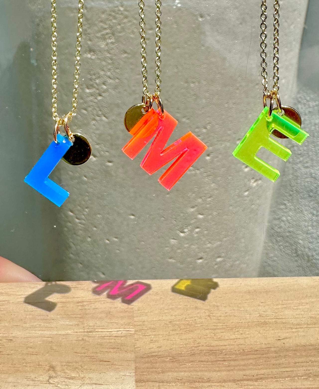 Acrylic Monogram - Blue Neon