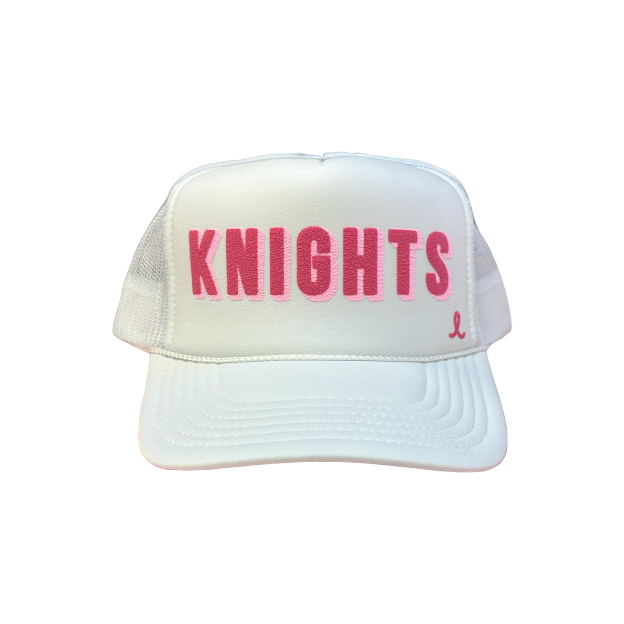 Knights (PINK) - Puffy White Trucker