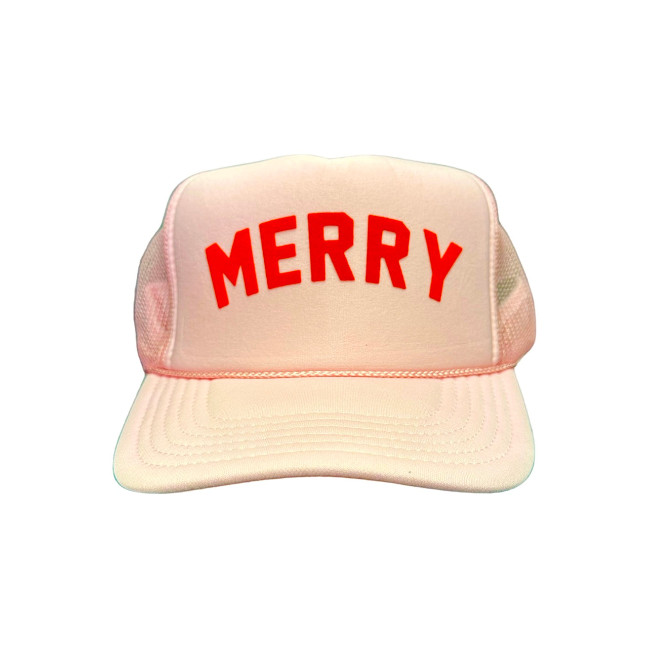 Holiday - Velvet MERRY Light Pink Trucker
