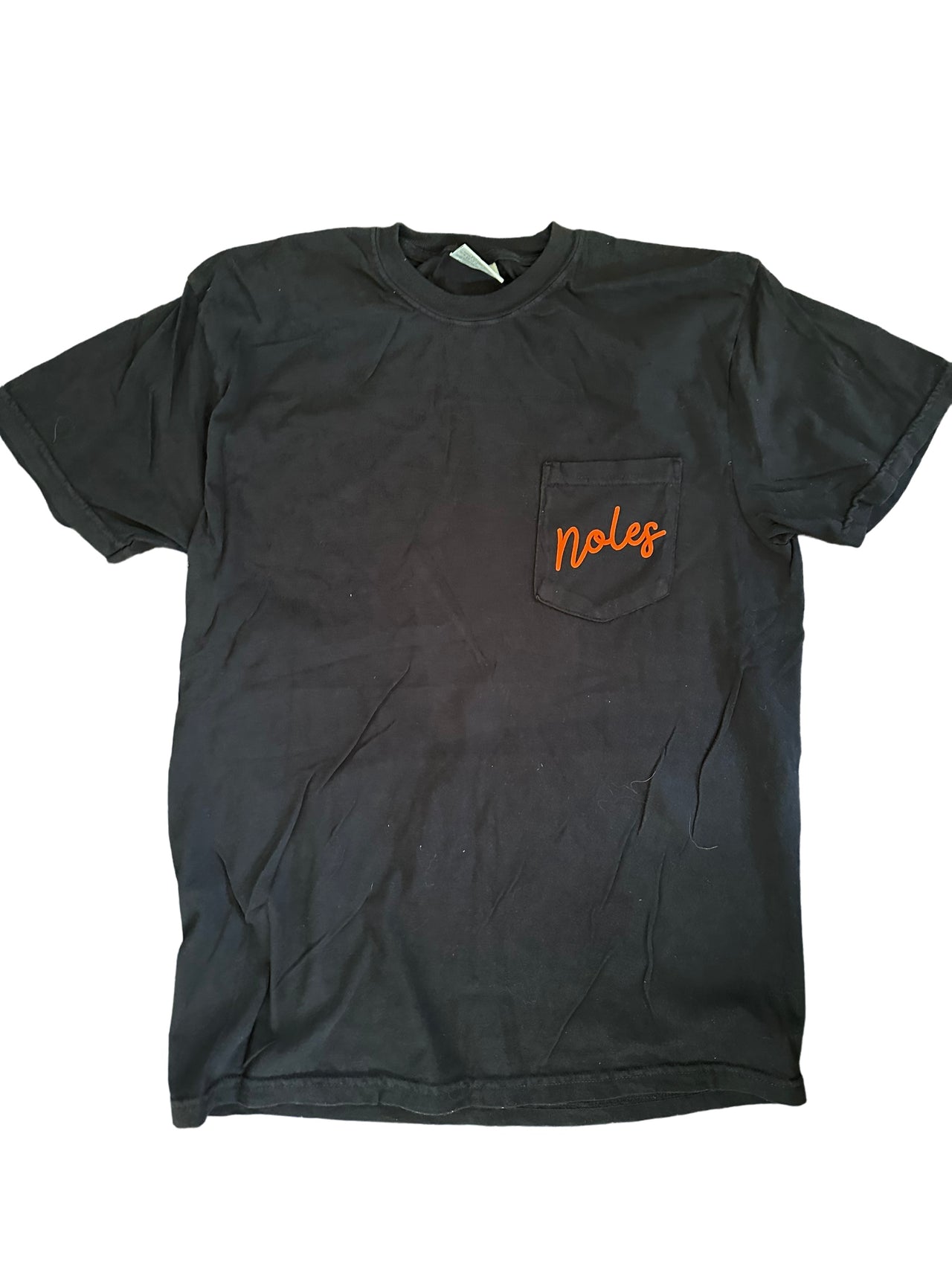 NOLES in Orange -  Black Pocket Tee