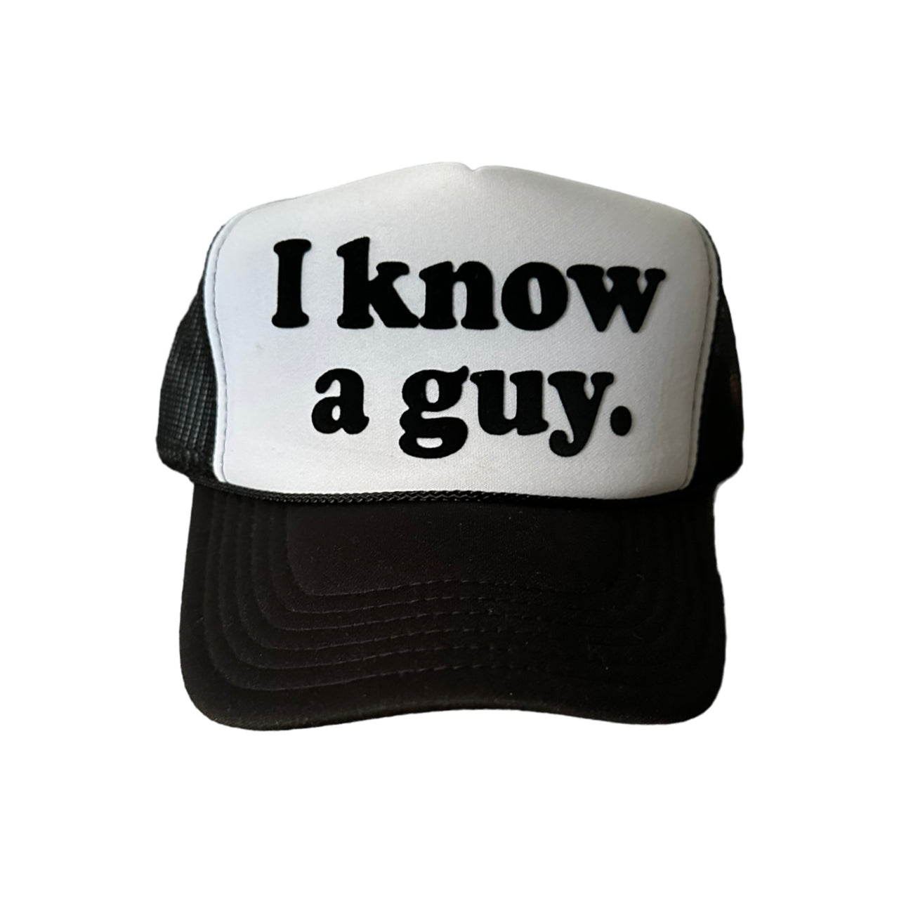 'I know a guy' White/Black Trucker