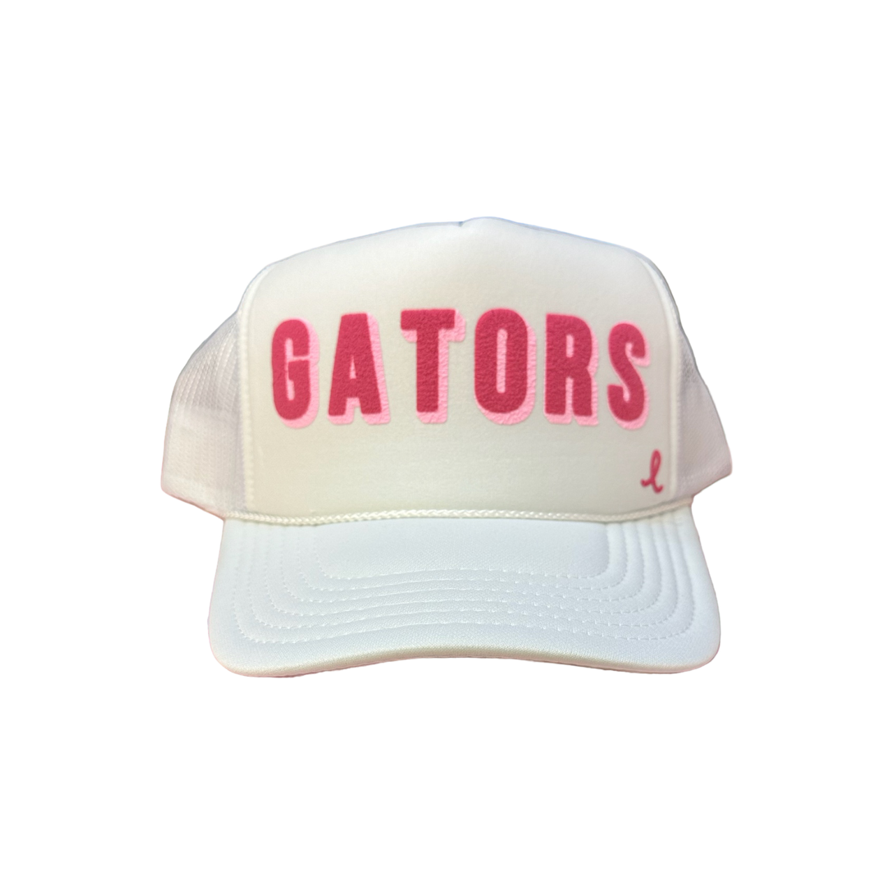 Gators (PINK) - Puffy White Trucker