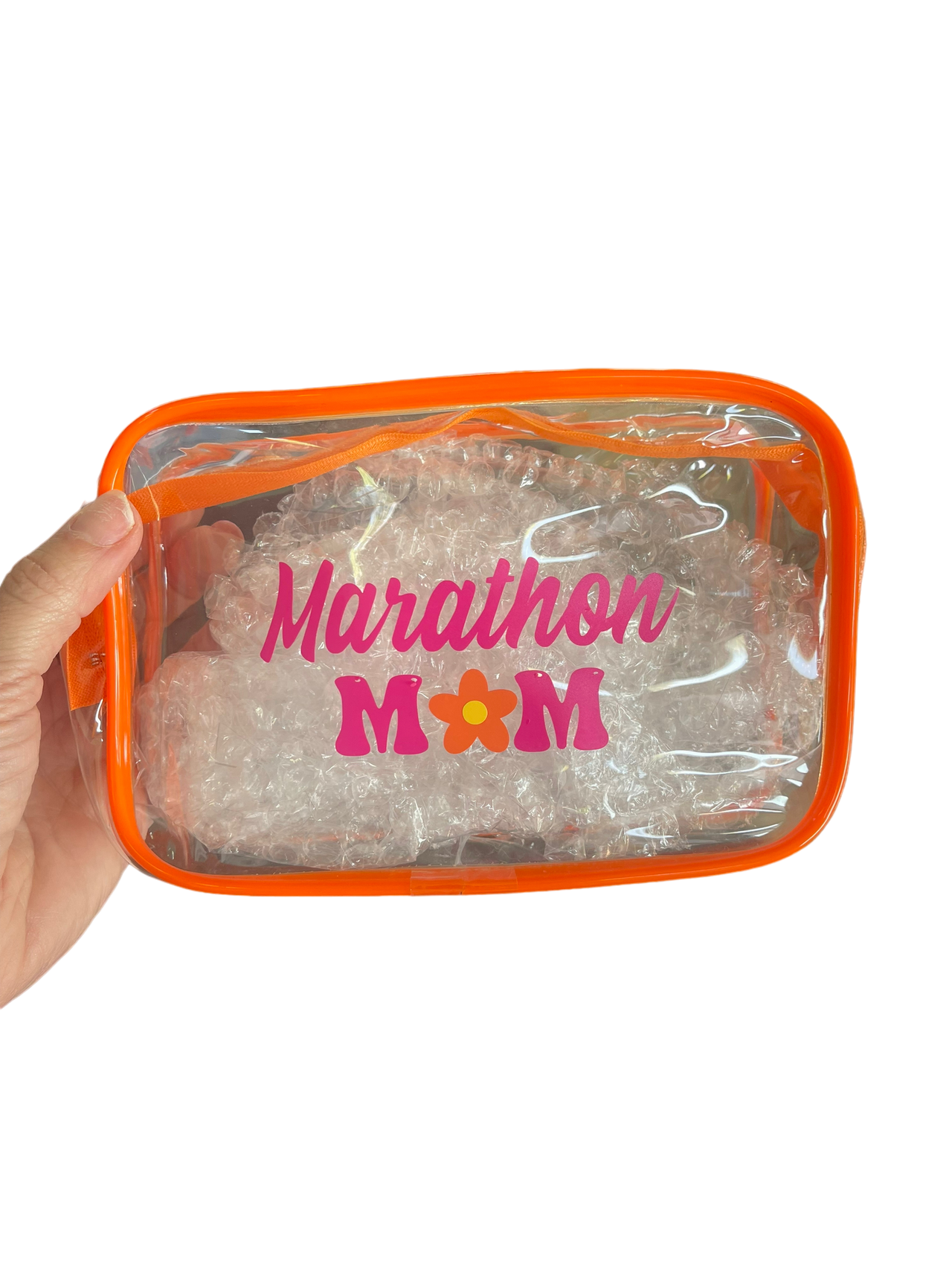 Marathon Mom - clear cosmetic bag