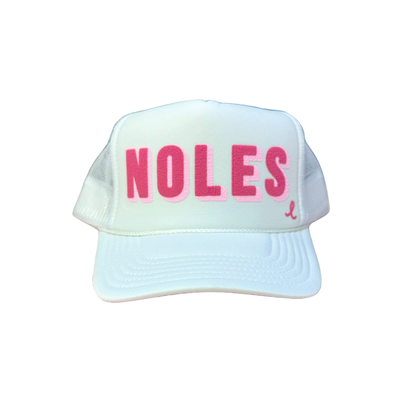 Noles (PINK) - Puffy White Trucker