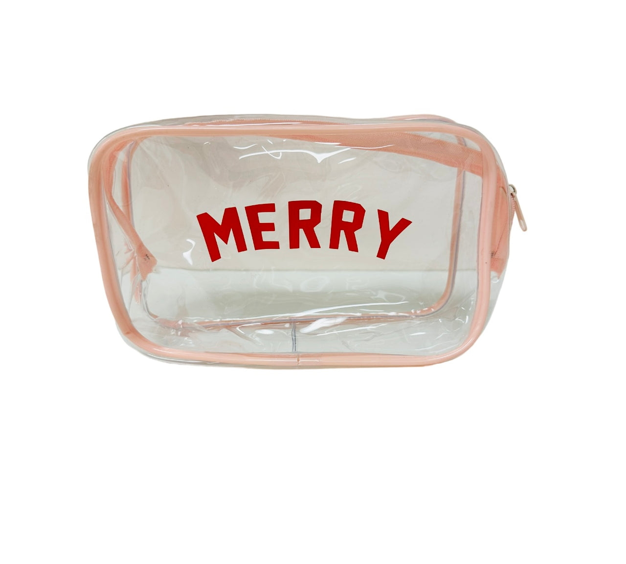 MERRY - light pink/clear cosmetic bag