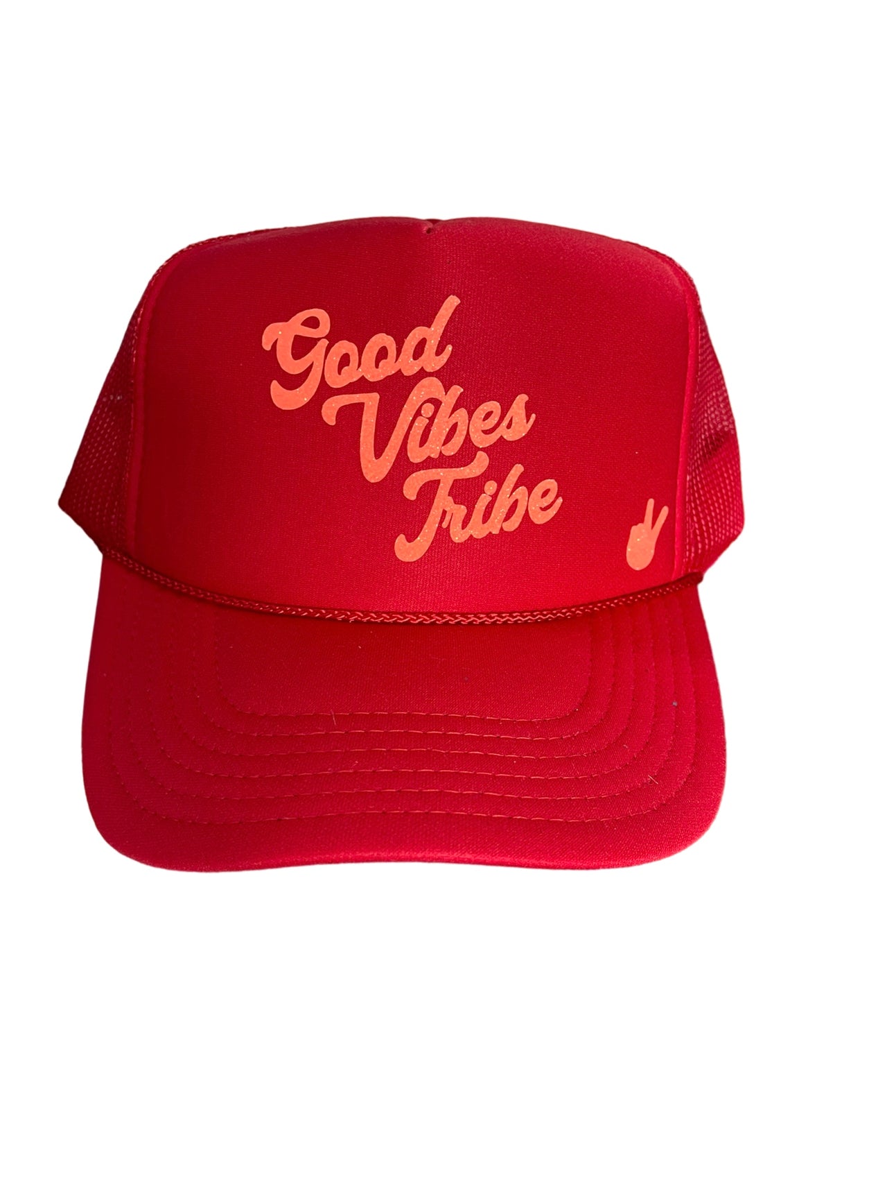 Good Vibes Tribe Red Trucker