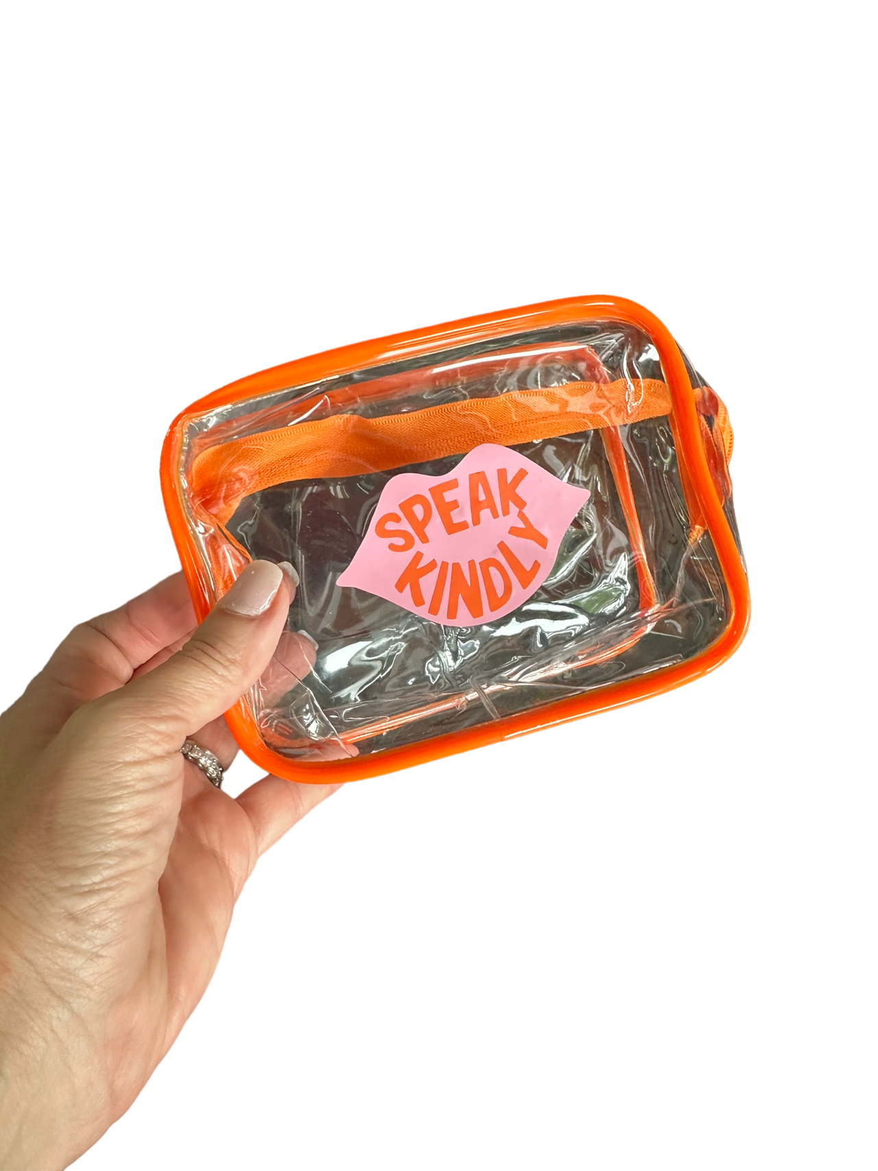 Speak Kindly- clear cosmetic bag