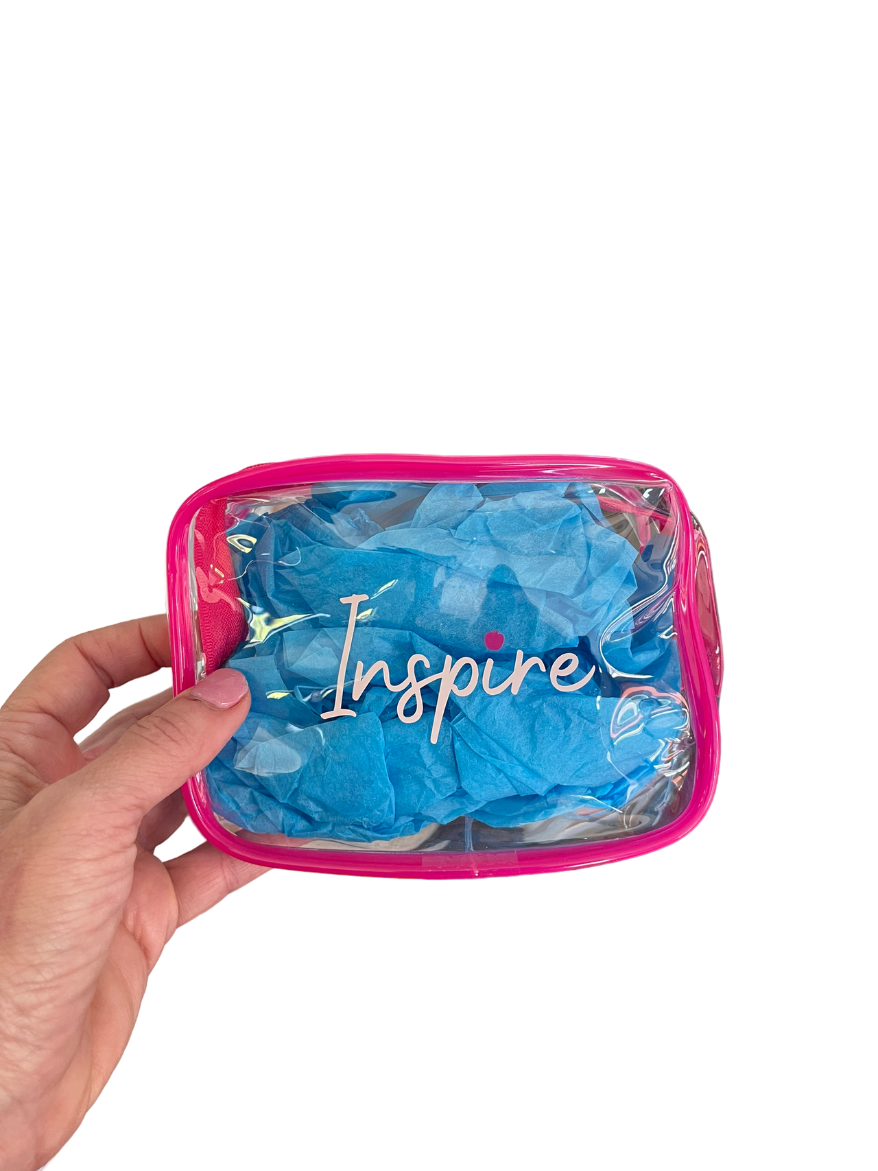 Inspire clear cosmetic bag