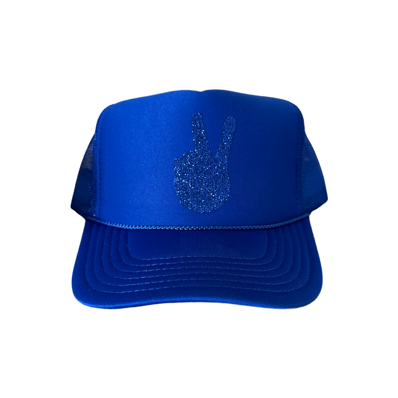 Midnight Shimmer Peace Blue Trucker