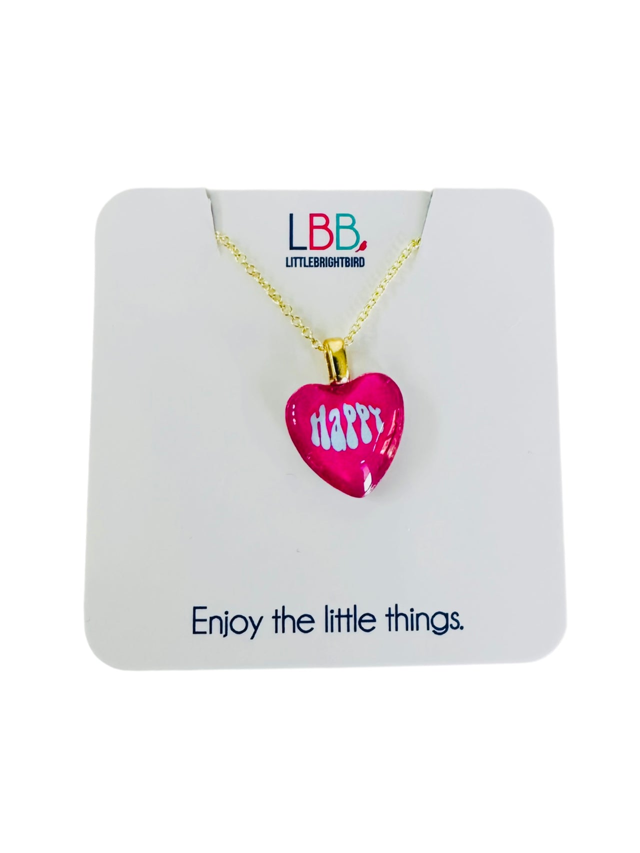 Mini Heart - Happy in Pink
