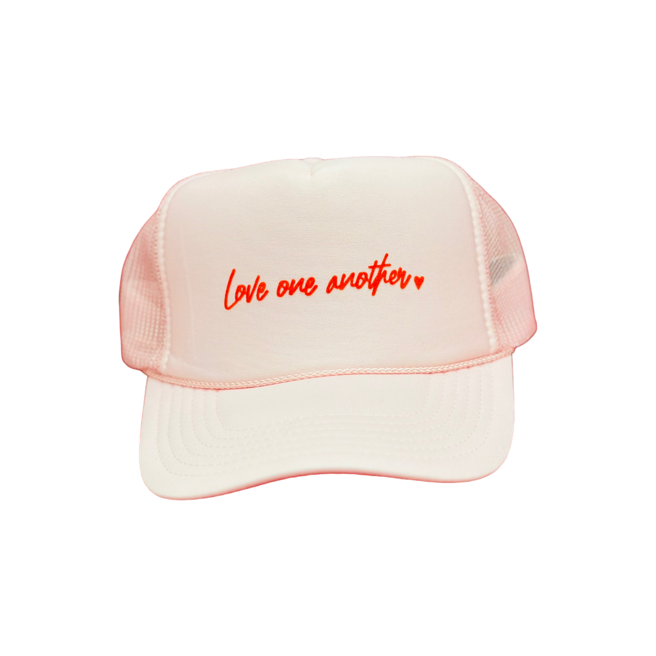 'Love One Another'  Light Pink Trucker