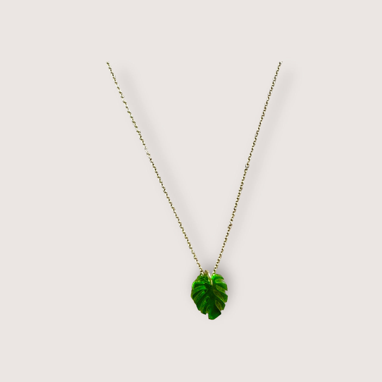 Monstera Acrylic Mini Necklace