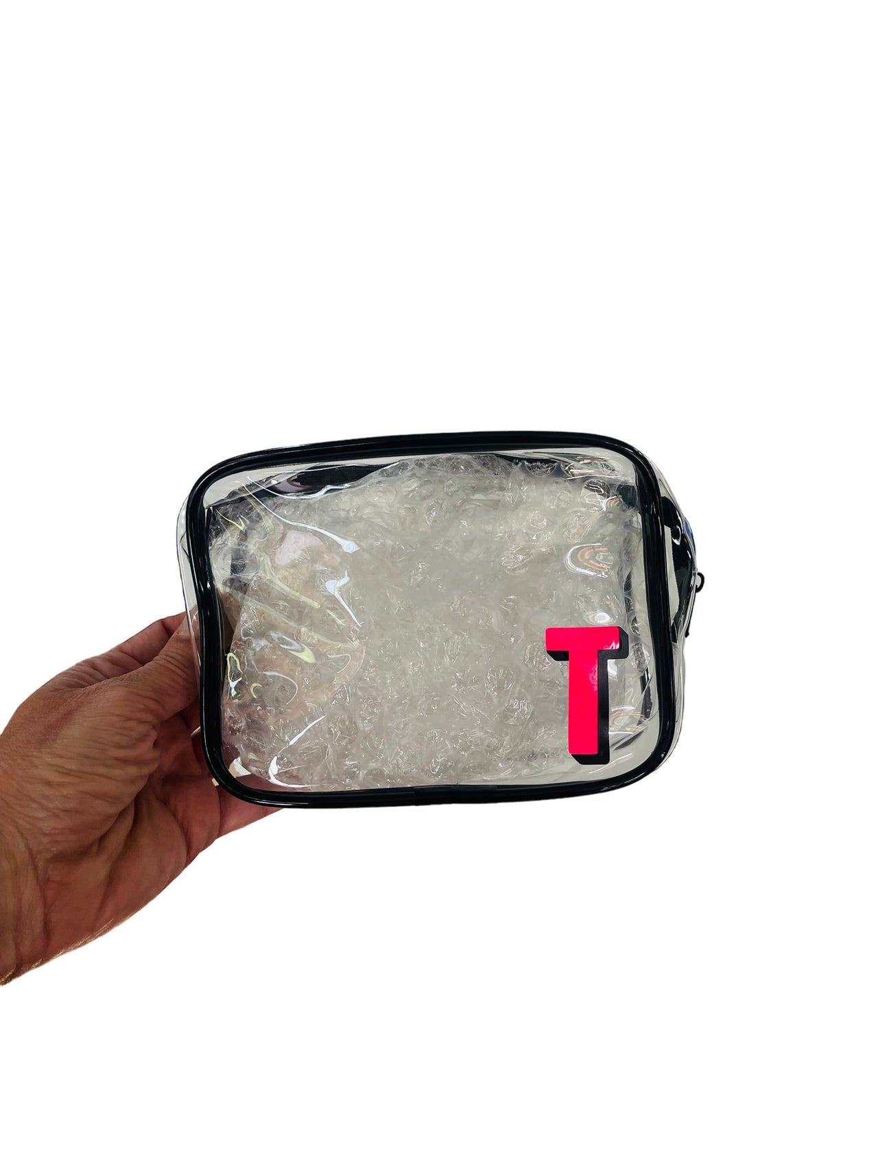 Monogram Neon Pink/Black Mini Clear Bag