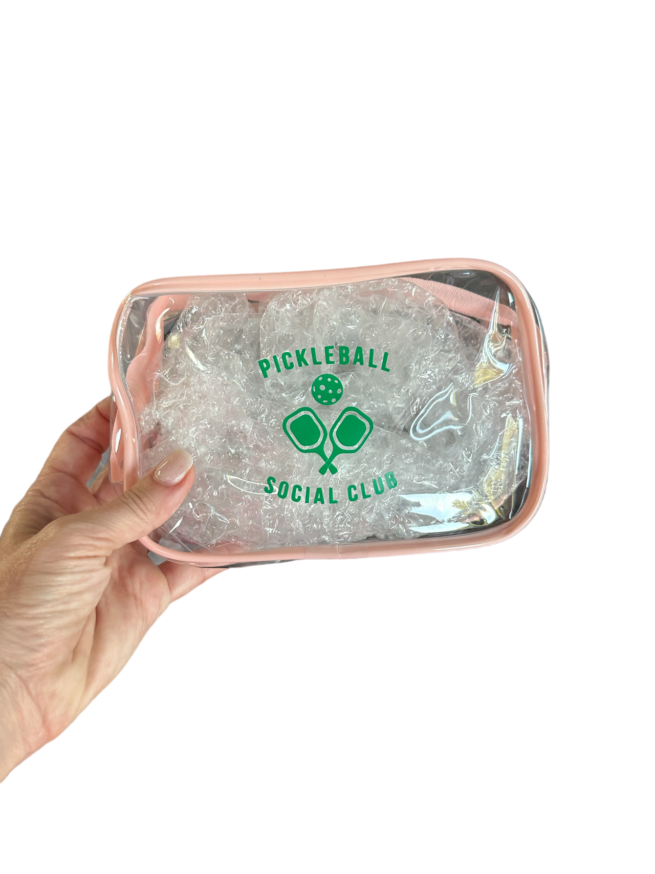 Pickleball Social Club - clear cosmetic bag