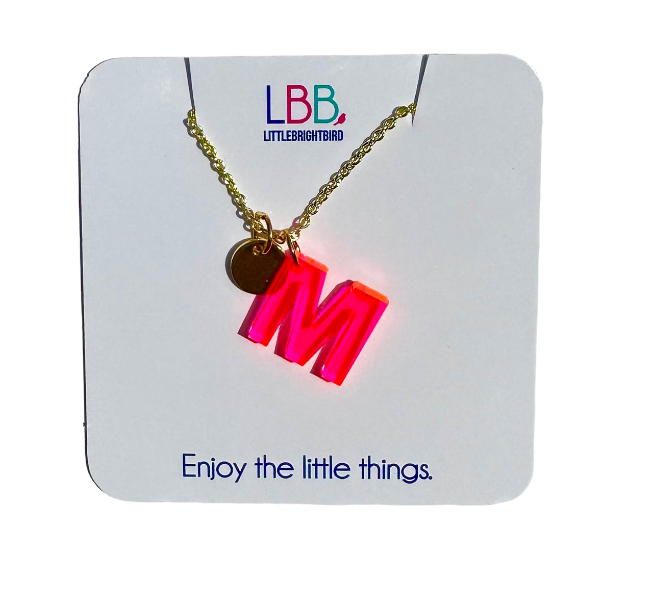 Lucite Monogram - Pink Neon