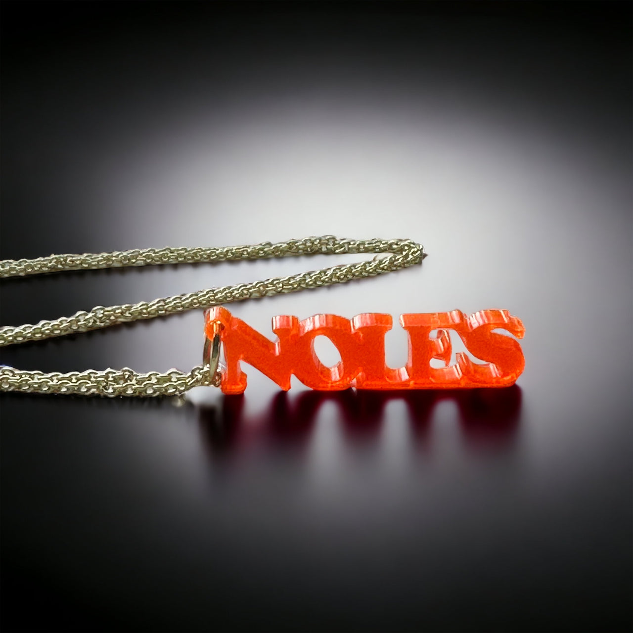 Acrylic NOLES (Orange) Mini Necklace