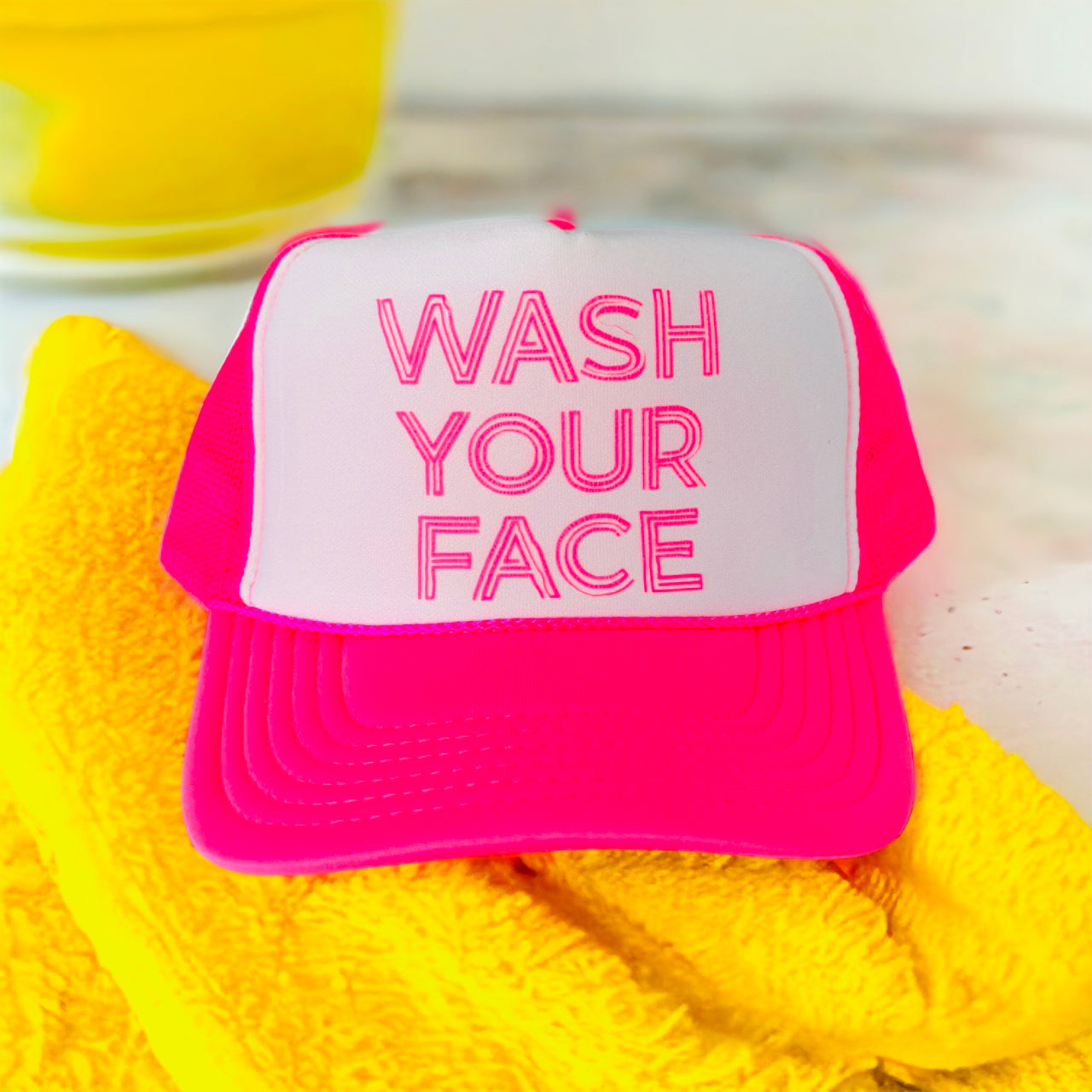 Wash your face -  Puffy Trucker