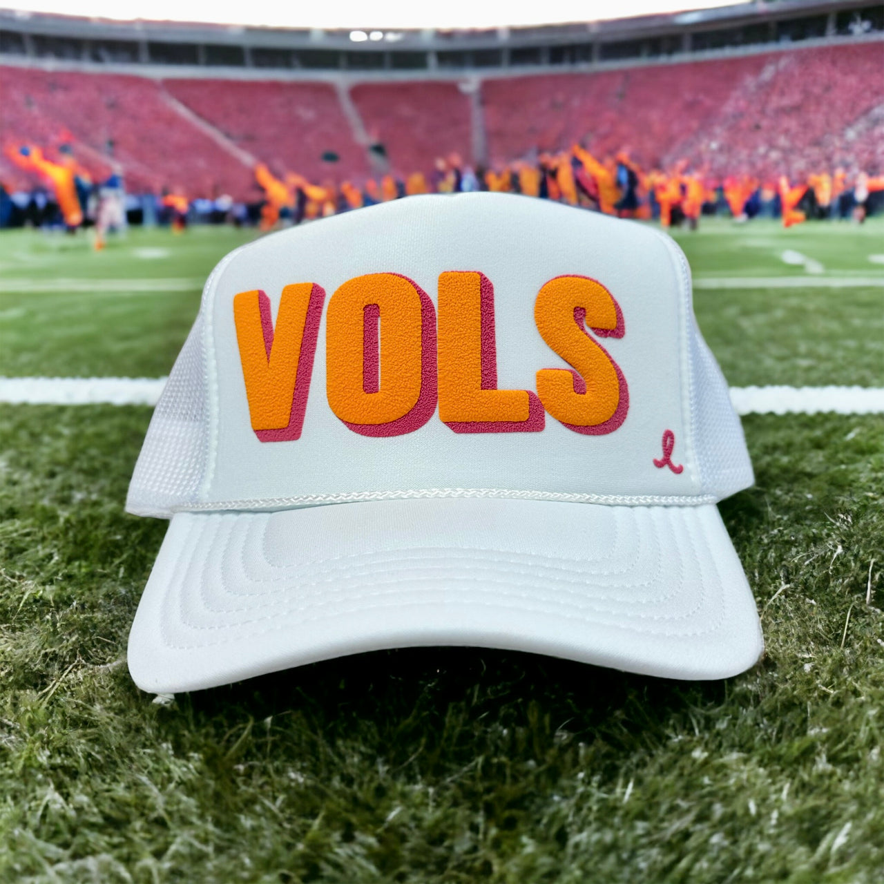 Vols (PINK)  - Puffy White Trucker