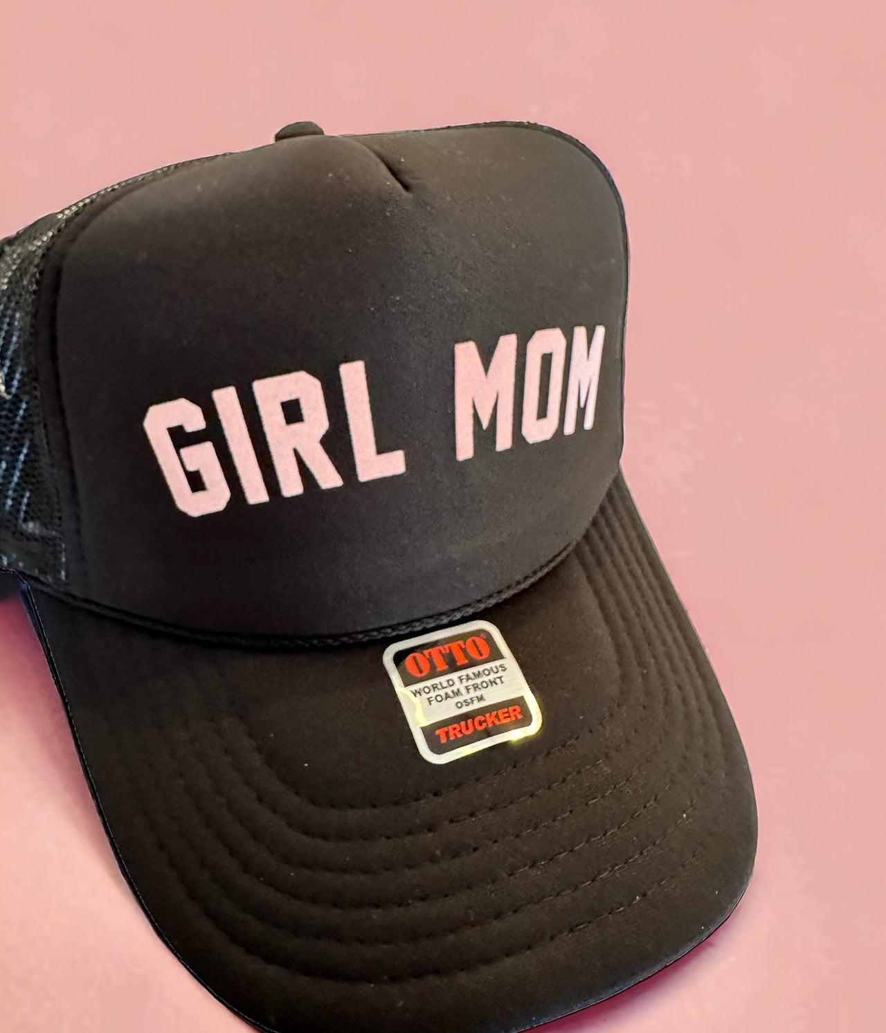 GIRL MOM Black Trucker
