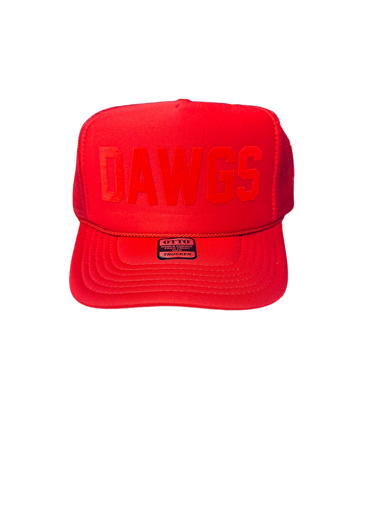 T.O.T. Trucker - DAWGS - (Red on Red)