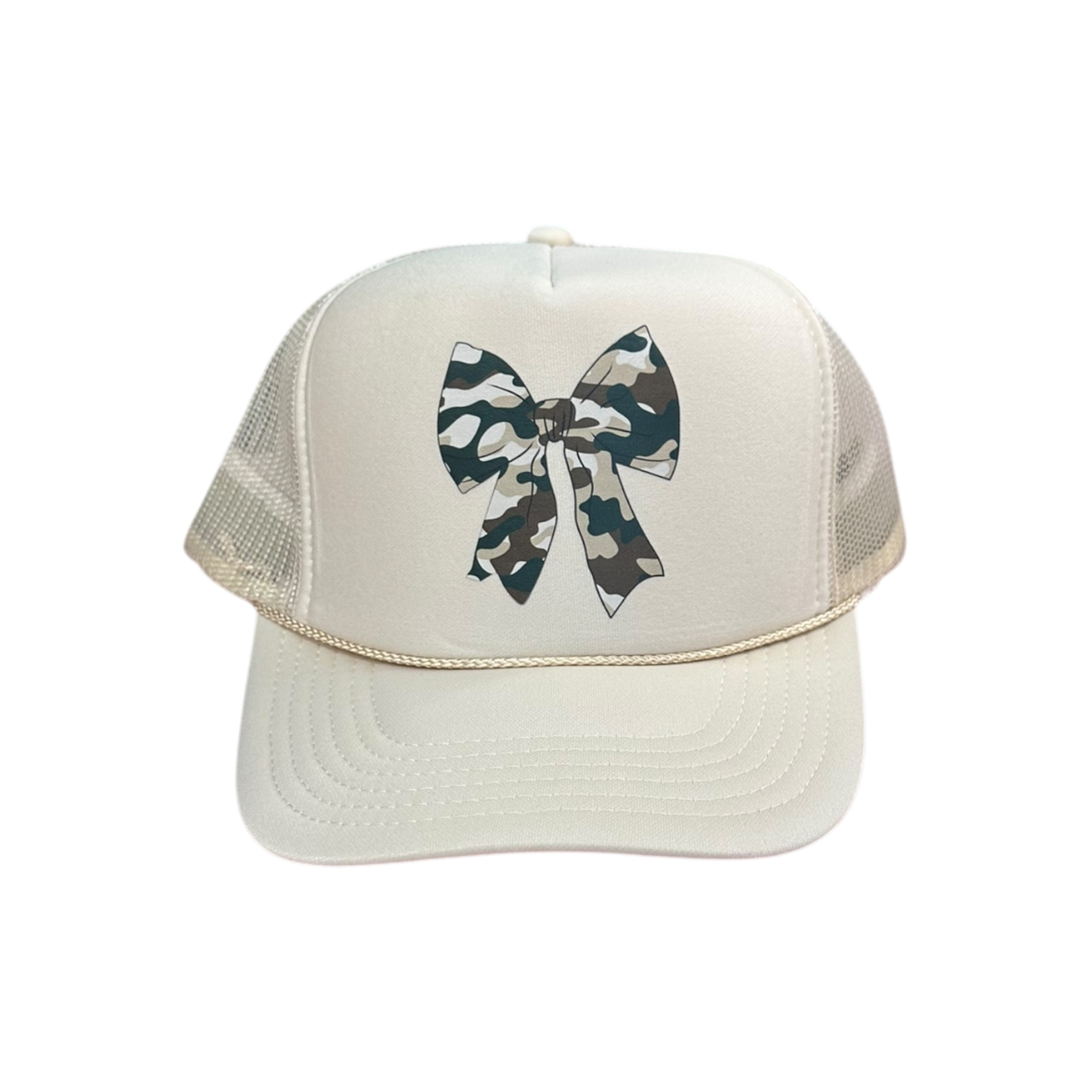 Camo Bow - Tan Trucker Hat