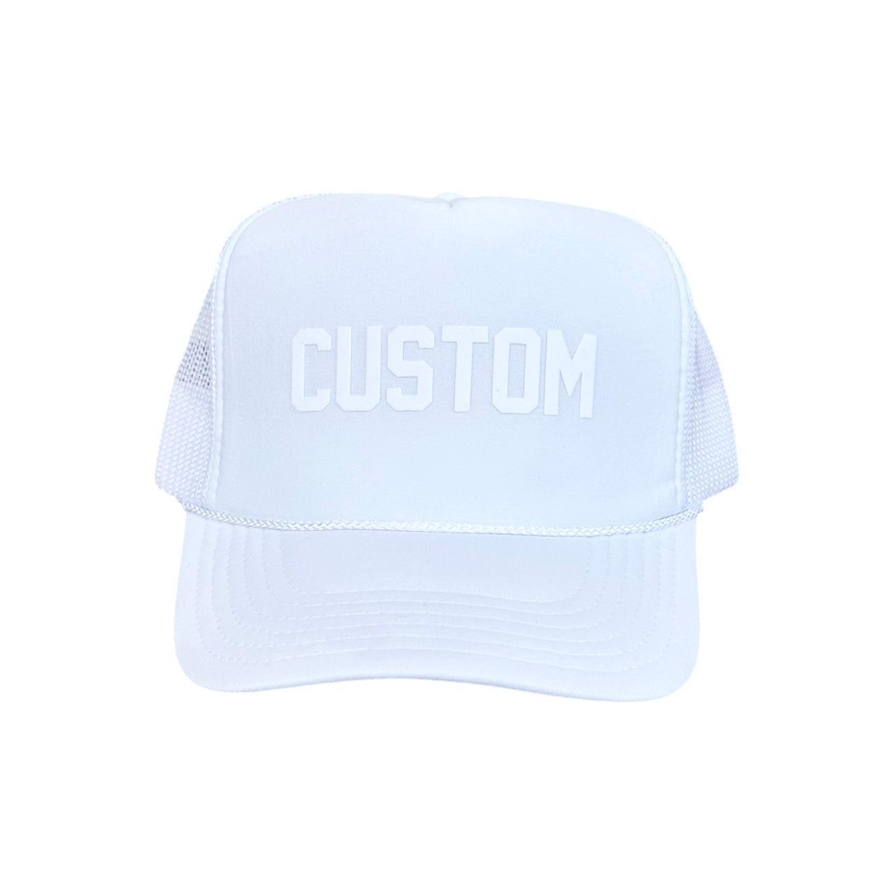 CUSTOM - White Tonal Trucker Hat
