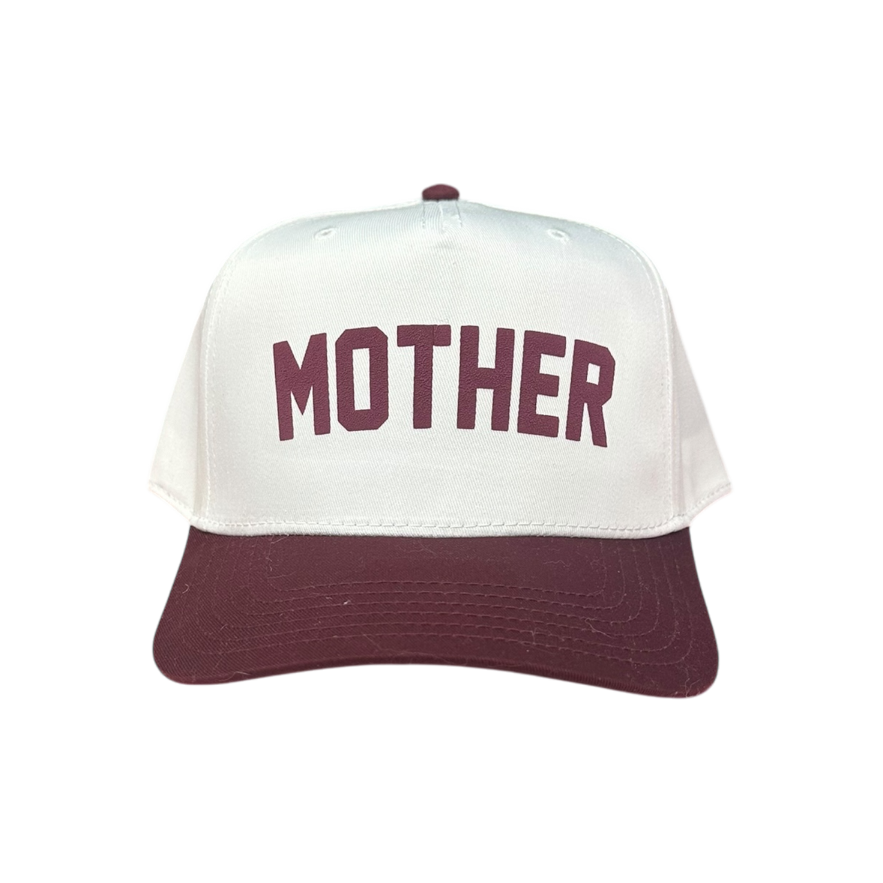 MOTHER (Maroon) - White/Maroon Baseball Cap