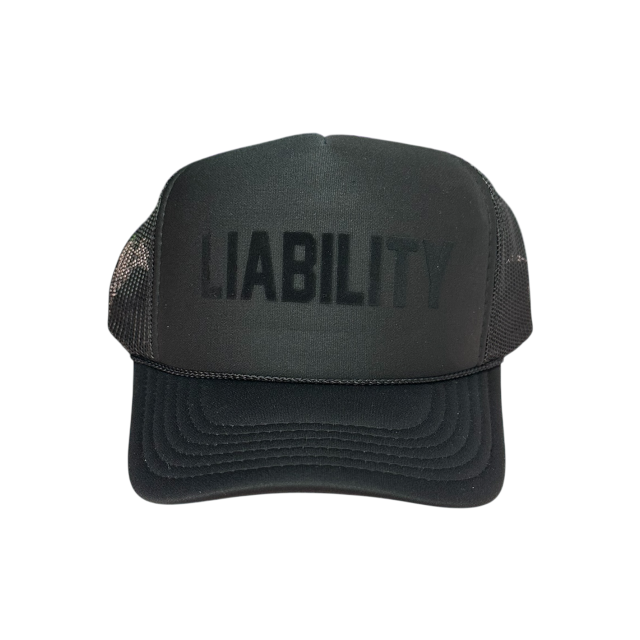 LIABILITY - Tonal Black Trucker Hat
